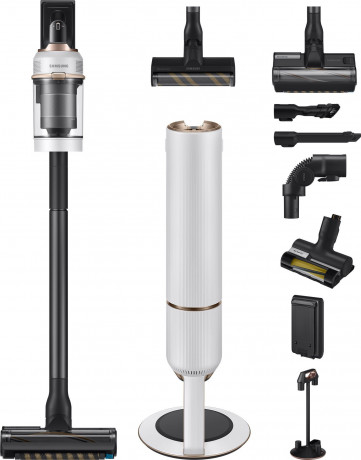 Samsung Samsung Akku-Bodenstaubsauger BESPOKE Jet complete VS20A95843W/WA, weiss, 580 W, beutellos  Беспроводной пылесос Samsung с контейнером BESPOKE Jet Complete VS20A95843W/WA, белый, 580 Вт, без мешка