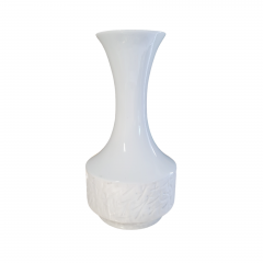 Ваза винтажная Waldershof Bavaria, белый фарфор с факртурным декором, 25 x 12,5 см / 5см, Германия, 1960-70гг.