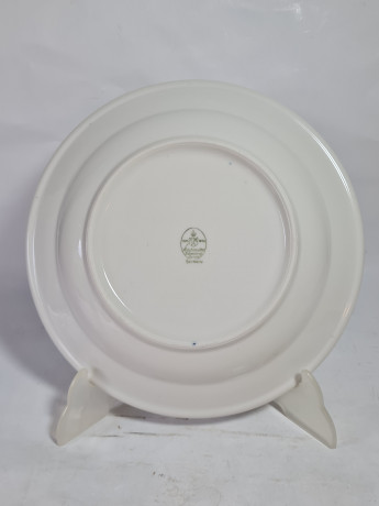 Тарелка винтажная Hutschenreuther Kochenberg Bavaria с цветочным декором, фарфор, 2 шт., 23 см, Германия, 1960-70гг.