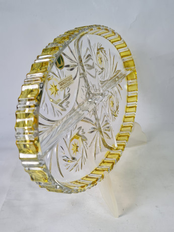 Поднос винтажный Walther Glas / Hochglanz, овальный, стекло, 31 x 19 x 4 см, Германия, 1960-70гг.