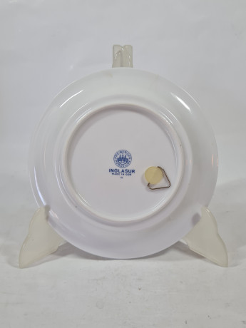 Тарелка десертная винтажная Freiberger Porzellan, Inglasur GDR "Мельница", фарфор, 18 см, Германия, 1960-70гг.