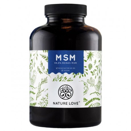 Nature Love MSM Tabletten mit Vitamin C Сера с Витамином С для укрепления костей, мышц, кожи, таблетки, 365 шт.