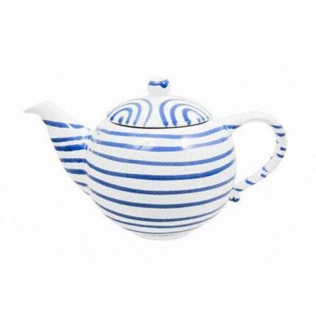 Gmundner Keramik Gmundner Keramik Blaugeflammt Teekanne glatt 1,5 L / h: 16,5 cm Керамический чайник Gmundner с синим пламенем, гладкий, 1,5 л / высота: 16,5 см