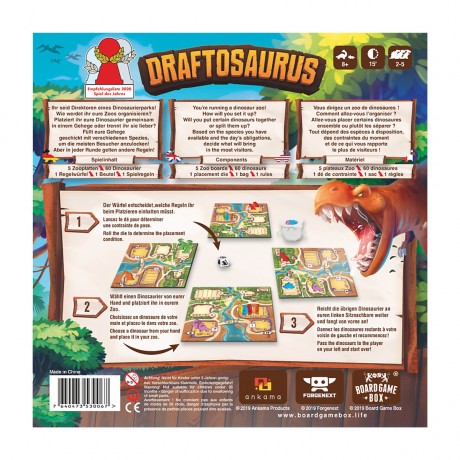 Board Game Box Brettspiel Draftosaurus Настольная игра Драфтозавр
