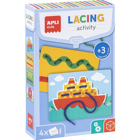 APLI Kids Einfadelspiel mit 4 Vorlagenkarten Многопоточная игра с 4 карточками-шаблонами