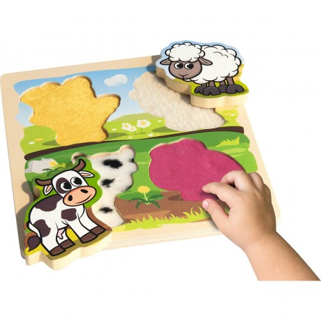 Eichhorn Fuhl-Puzzle Bauerhoftiere mit Textilelementen Пазл Fuhl сельскохозяйственные животные с текстильными элементами