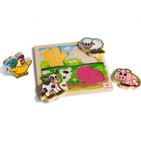 Eichhorn Fuhl-Puzzle Bauerhoftiere mit Textilelementen Пазл Fuhl сельскохозяйственные животные с текстильными элементами