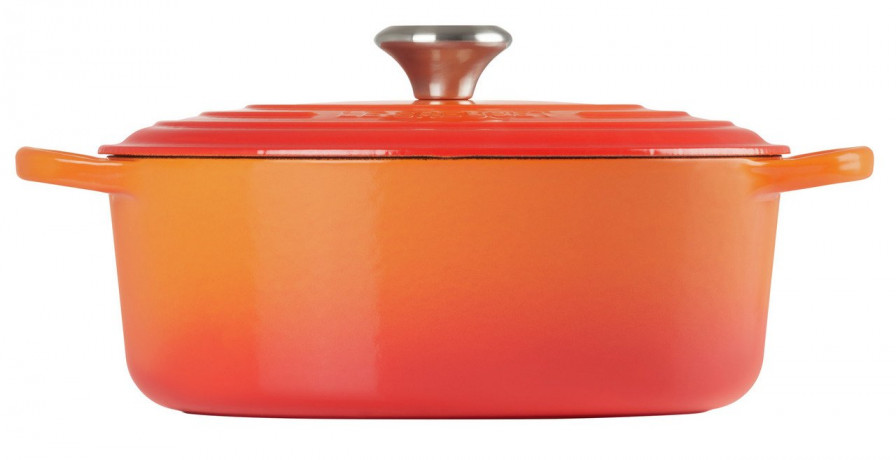 Le Creuset LE CREUSET Gourmet Br\u00e4ter Oval SIGNATURE rot LE CREUSET Gourmet Br>4ter Oval SIGNATURE