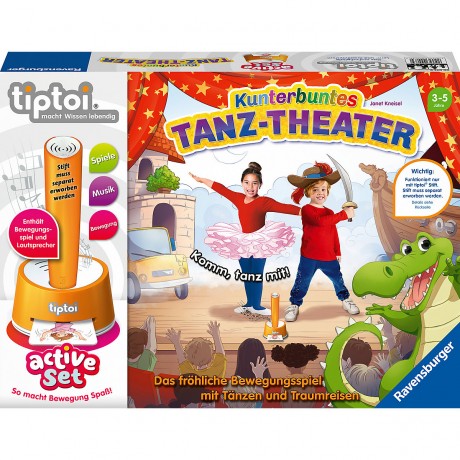 Ravensburger tiptoi Wissen  Quizzen active Set Kunterbuntes Tanz-Theater tiptoi Knowledge Quizzes active Set Красочный танцевальный театр