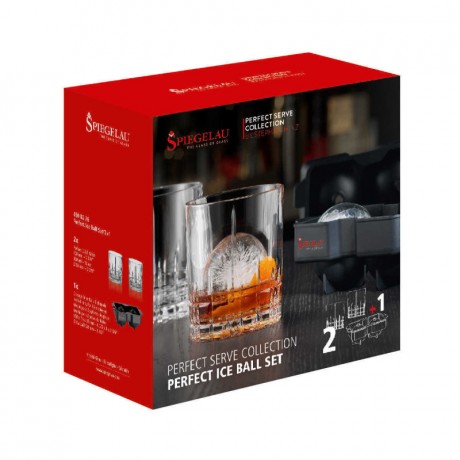 Spiegelau Spiegelau Perfect Serve Collection Ice Ball Maker mit D.O.F Glasern Set 3-tlg. Spiegelau Perfect Serve Collection Набор для изготовления ледяных шариков со стаканами D.O.F., 3 шт.