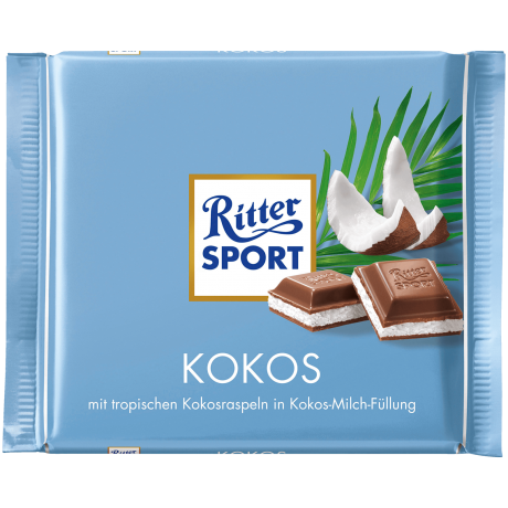 Ritter Sport Kokos Молочный шоколад с  кокосом 100г