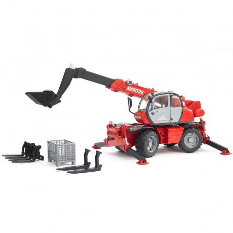 Bruder BRUDER 2129 Manitou Teleskopstabler MRT  2150 m. Zubehor Телескопический погрузчик BRUDER 2129 Manitou MRT 2150 с аксессуарами