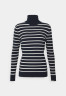 Tommy Hilfiger CABLE ROLL SWEATER Jumper blue/off white СВИТЕР CABLE ROLL Джемперы синий/белый