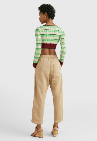 Tommy Hilfiger DRAWSTRING TWILL  Trousers beige САРЖА С КУЛИСАМИ Брюки бежевый