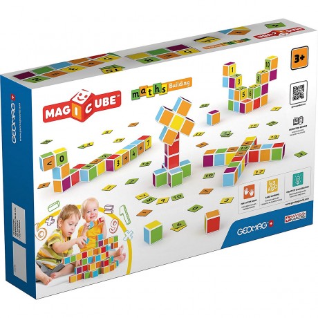 Geomag MagiCube Zahlen lernen 16 Wurfel + 45 Clips MagiCube учить цифры 16 кубиков + 45 зажимов