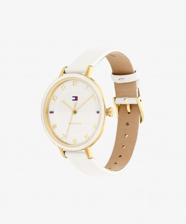 Tommy Hilfiger GP CASE (WHITE ENAMEL BEZEL)/ WHITE DIAL WITH GP ACCENTS/ WHITE  Watch white КОРПУС GP (БЕЗЕЛЬ С БЕЛОЙ ЭМАЛЬЮ)/ БЕЛЫЙ ЦИФЕРБЛАТ С АКЦЕНТАМИ GP/ БЕЛЫЙ Часы белый