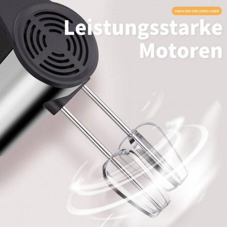Hikeren Hikeren Handmixer 350W Elektro Mixer,5 Geschwindigkeiten,Mit Schneebesen,Ruhrstab  Ручной миксер Hikeren Электрический миксер, 350 Вт, 5 скоростей, с венчиком, рурская палочка