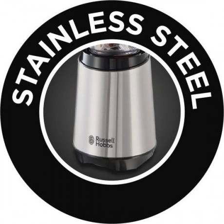 RUSSELL HOBBS RUSSELL HOBBS Standmixer Mix  Go Steel 23470-56, 300 W, (Smoothie Maker) Edelstahl/schwarz, klein  Миксер RUSSELL HOBBS миксер Mix Go Steel 23470-56, 300 Вт, (смузиница) нержавеющая сталь/черный, маленький