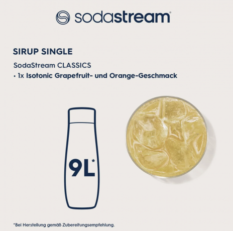 SodaStream Isotonic Sirup 440ml x 3st, Сироп для напитков со вкусом грейпфрута и апельсина Набор 3 шт х 440 мл