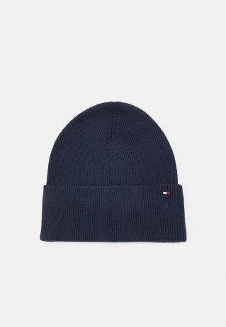 Tommy Hilfiger ESSENTIAL FLAG BEANIE Beanie space blue ESSENTIAL FLAG BEANIE Шапочка космический синий