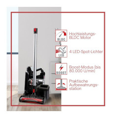 Genius Genius Akku-Stielstaubsauger INVICTUS X9 kabelloser Staubsauger, Deluxe-Set 23-tlg., beutellos HEPA Filter, LED Ladestation freistehend UV Licht Burste  Беспроводной пылесос Genius Беспроводной пылесос INVICTUS X9, роскошный набор из 23 предметов, 