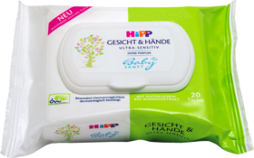 Hipp Babysanft Лицо и руки Салфетки для детей, 20 шт