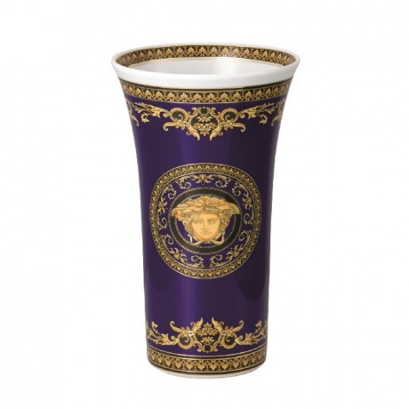 Rosenthal meets Versace Rosenthal Versace Medusa blue Vase 26 cm Rosenthal Versace Синяя ваза Medusa 26 см