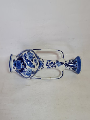 Ваза винтажная Delft Dc. 1795 в форме амфоры, фарфор, 22,5 x 10 см, Нидерланды, 1960-70гг.