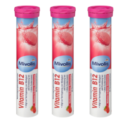 Mivolis Vitamin B12 Brausetabletten SET 3x20 St, Миволис НАБОР Шипучие таблетки Витамин B12 для снижения утомляемости, 3х20 шт