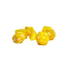 dice4friends 7-tlg. RPG Wurfelset Pearl: Yellow\/White 7 шт. RPG Dice Set Жемчуг: Желтый/Белый