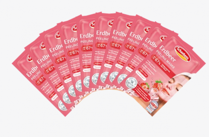 Schaebens Gesichtsmaske Peeling Erdbeere (10 St x2x6 ml), 120 ml Клубничная маска в упаковке 10 шт (120мл)