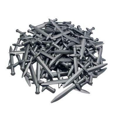 LEGO Lego Ritter Schwert Silber - Flat Silver Weapon 98370 NEU - 75x Lego Knight Sword Silver — плоское серебряное оружие 98370 NEW — 75x