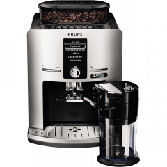 Krups Krups Kaffeevollautomat EA 82 FE Latt'Espress Quattro Force Kaffee-Vollautomat silber/schwarz  Полностью автоматическая кофемашина Krups EA 82 FE Latt'Espress Quattro Force полностью автоматическая кофемашина серебристый/черый