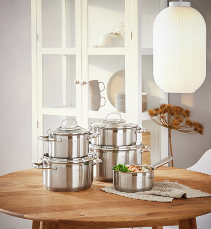 R\u00f6sle R\u00f6sle Topfset 5-tlg. ELEGANCE silber Набор кастрюль R&amp;u00f6le, 5 шт. ЭЛЕГАНТНОСТЬ