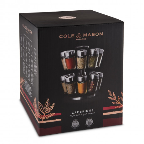 Cole & Mason Coleamp;Mason 16er Gewucrzkarussell  silber Карусель для специй Coleamp;Mason 16