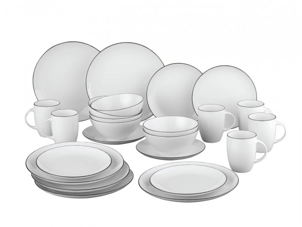 Van Well Van Well Kombiservice 24-tlg. BLACK STAR weiss/schwarz Комбинированный сервиз Van Well 24 шт. ЧЕРНАЯ ЗВЕЗДА