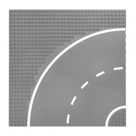 Open Bricks stapelbare Strassenplatte Platte 32x32 Noppen grau Kurve штабелируемая дорожная плита 32x32 ручки серая кривая