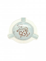 Пепельница винтажная Gerold Bavaria "Герб рыцаря Франца фон Зиккингена", фарфор, 9.5 см, Германия, 1960-70гг.