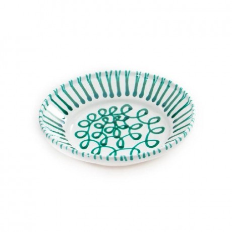 Gmundner Keramik Gmundner Keramik Grungeflammt Reifschussel ohne Henkel d: 32 cm / h: 7,4 cm Миска для глазури зеленого пламени Gmundner Ceramics без ручки d: 32 см / высота: 7,4 см