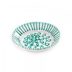 Gmundner Keramik Gmundner Keramik Grungeflammt Reifschussel ohne Henkel d: 32 cm / h: 7,4 cm Миска для глазури зеленого пламени Gmundner Ceramics без ручки d: 32 см / высота: 7,4 см