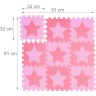 relaxdays 36 x Puzzlematte Sterne rosa-pink 36 x коврик-пазл звезды розово-розовый