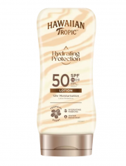 Hawaiian Tropic Hydrating Protection Sun Lotion LSF50  Увлажняющий солнцезащитный лосьон SPF 50 c маслом ши и увлажняющим комплексом, водостойкий, 180мл