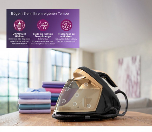 Philips Philips Dampfbugelstation PerfectCare,Bugelstationen mit Dampfstation,Bugelstation, Dampf, 1,8L Tank abnehmbar,Bugeleisen,Dampfbugeleisen,Dampfbugelstation  Паровая гладильная станция Philips PerfectCare, гладильные станции с паровой станцией, гла
