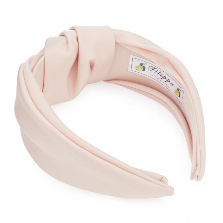 Filippa Firenze Riviera Satin Haarreif mit Knoten Rosa Ривьера атласная повязка на голову с узелками