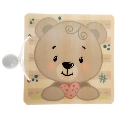 HESS Holzspielzeug Bilderbuch Bar natur Деревянная книжка-бар с картинками