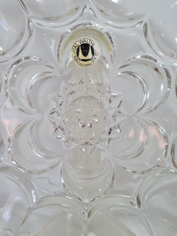 Блюдо винтажное Walther Glas в виде цветка, стекло, заводская упаковка, 25 x 3,5 см, Германия, 1960-70гг.