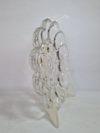 Блюдо винтажное Walther Glas в виде цветка, стекло, заводская упаковка, 25 x 3,5 см, Германия, 1960-70гг.