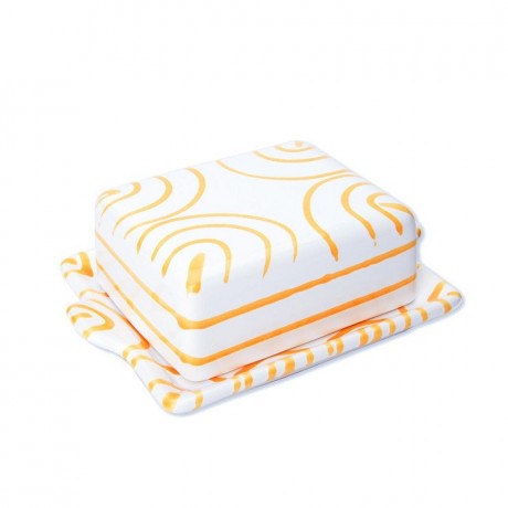 Gmundner Keramik Gmundner Keramik Gelbgeflammt Butterdose 125 g Gmundner Ceramics Сливочное масло с желтым пламенем 125 г