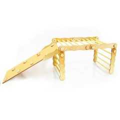 Woodwork for Kids 9 in 1 wandelbares Kletterdreieck mit Rutsch- und Kletterbrett nach Pikler Art Трансформируемый треугольник для скалолазания 9 в 1 с горкой и доской для скалолазания в стиле Пиклер