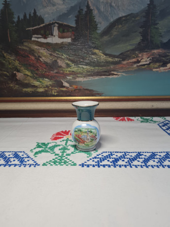 RW Bavaria Винтажная ваза "Эльзака", ручная роспись, 8 x 5см, Германия, 1960-70гг.